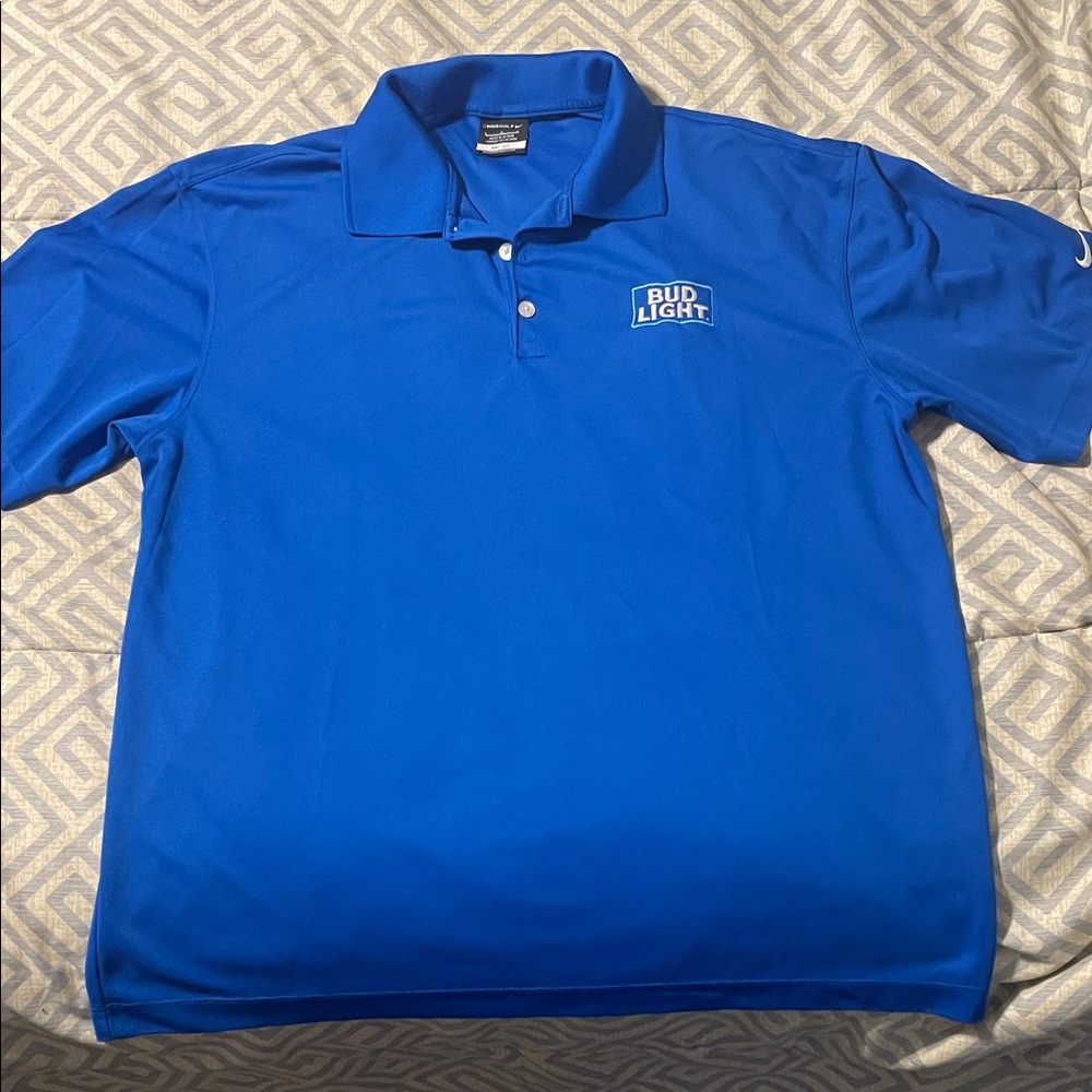 Nike Blue Polo Shirt with Logo